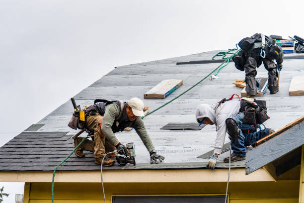 Professional Gutter Installation technician working in Knoxboro, NY